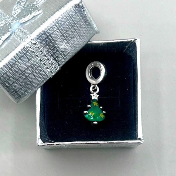 Sterling Silver S925 Sparkling Christmas Tree Dangle Charm - NWOT - Picture 6 of 7